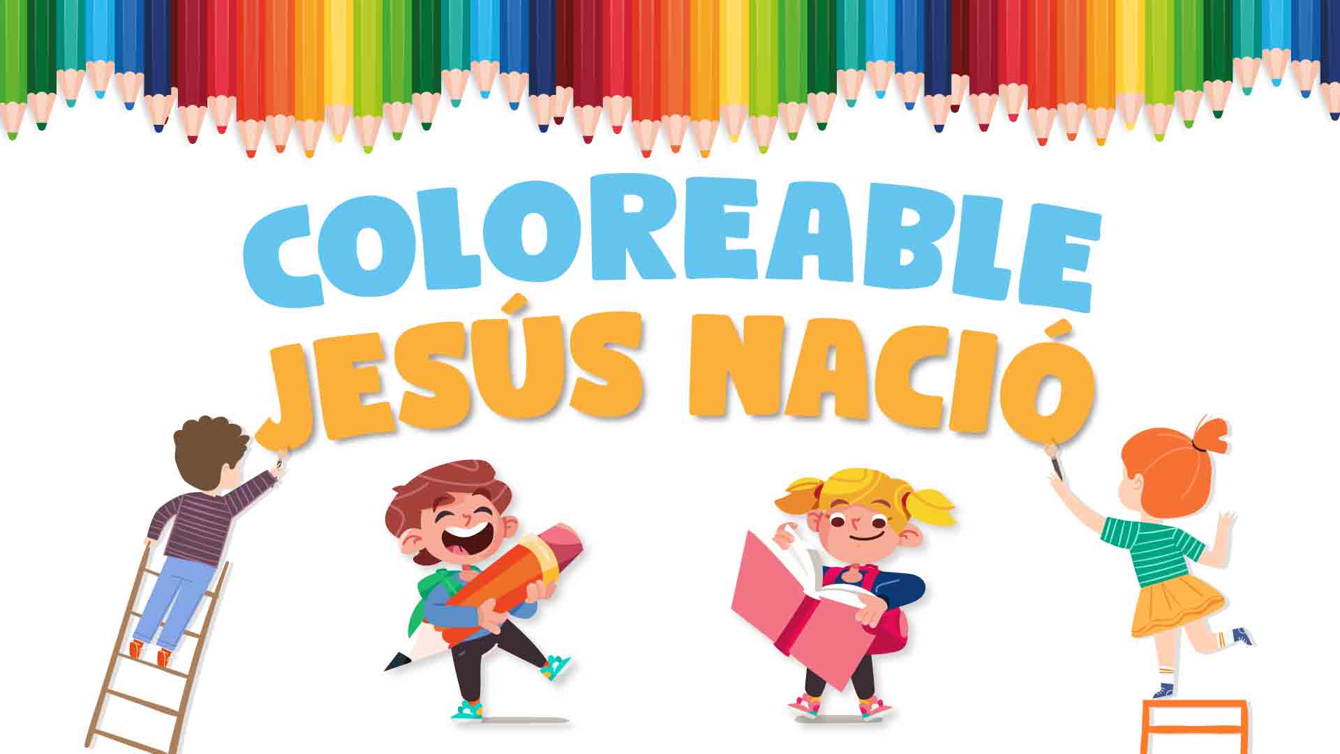 coloreable Jesús nació