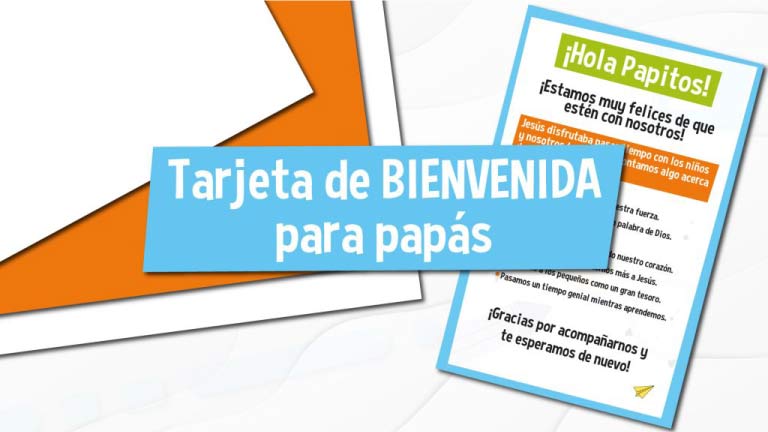 tarjeta de bienvenida para ministerio infantil gratis