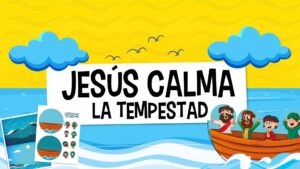 Jesús calma la tormenta manualidad