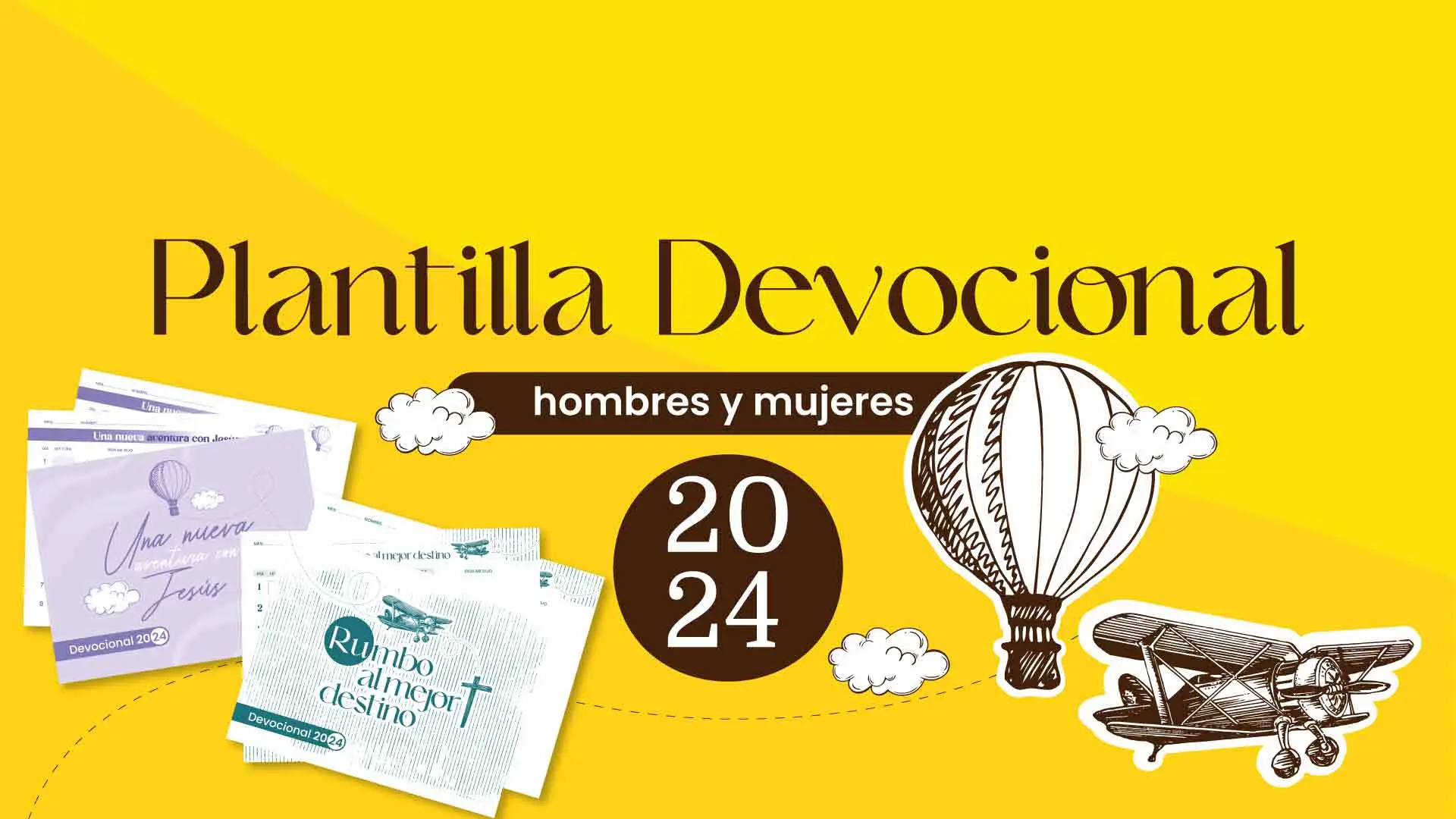 plantilla devocional hombres y mujeres 2024