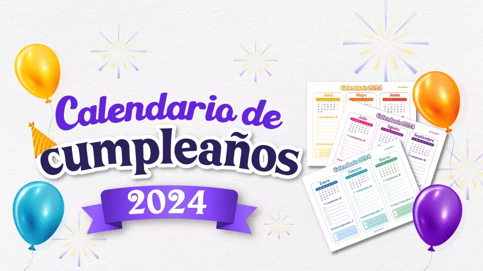 Calendario de cumpleaños 2024