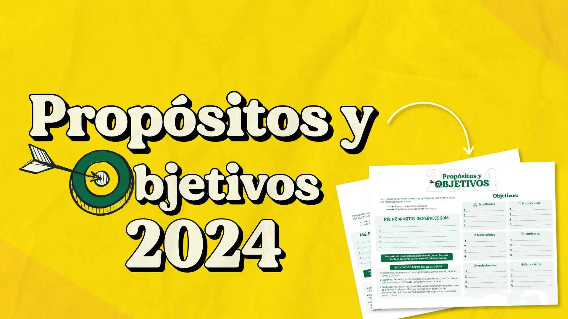 Propósitos 2024 plantilla gratis