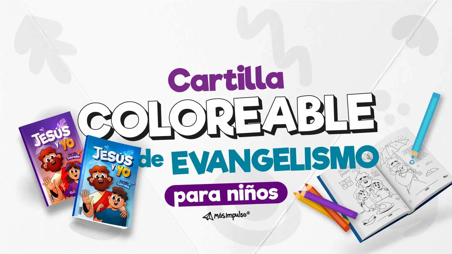 Coloreable cartilla de evangelismo para niños