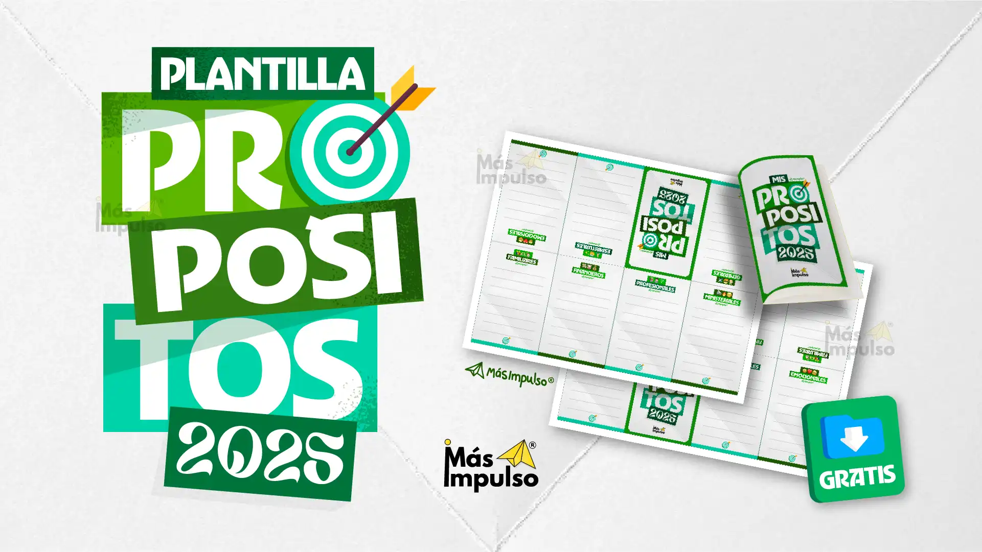 Plantilla propósitos y objetivos 2025 | PDF gratis