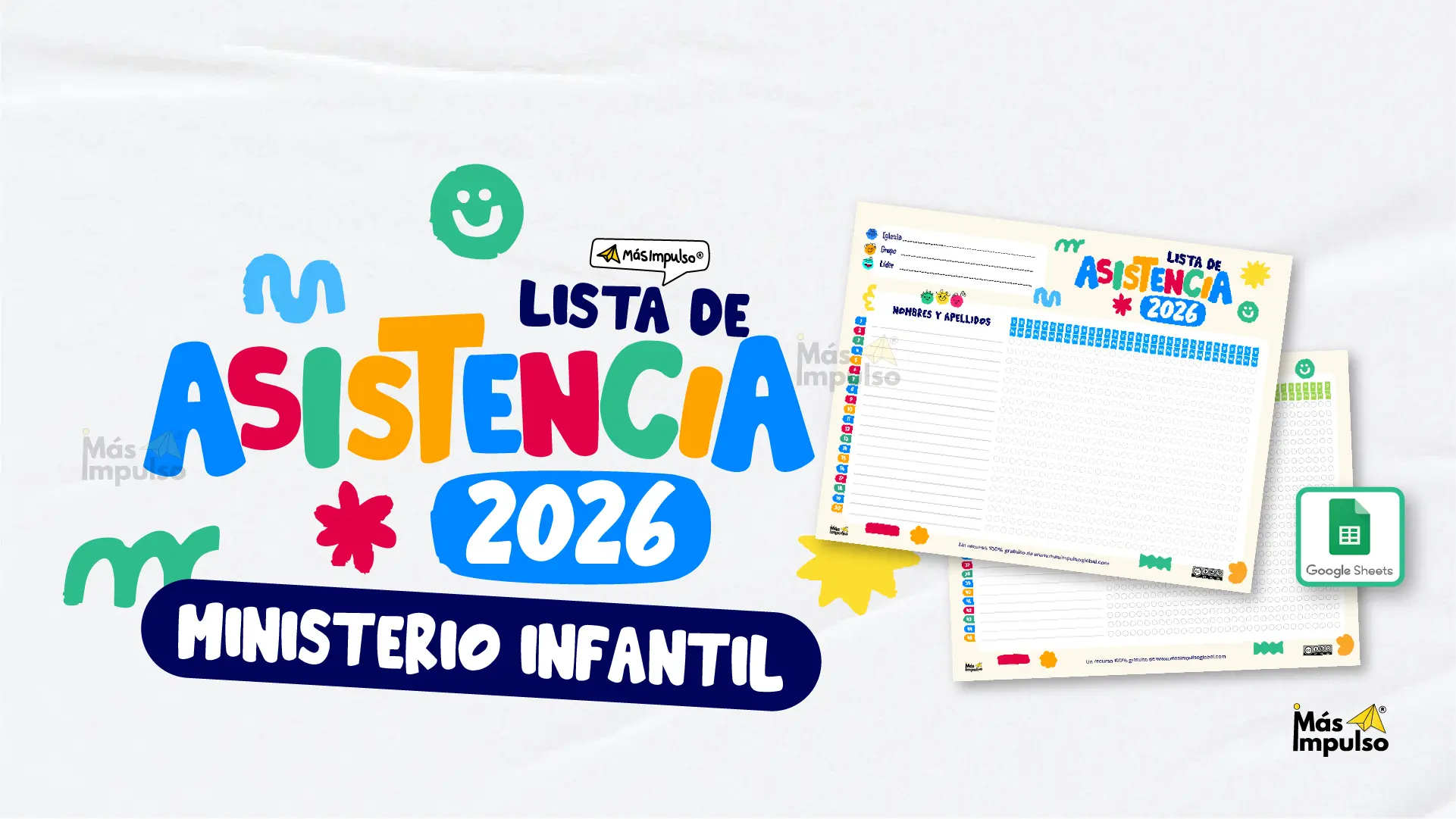 plantilla lista de asistencia ministerio infantil