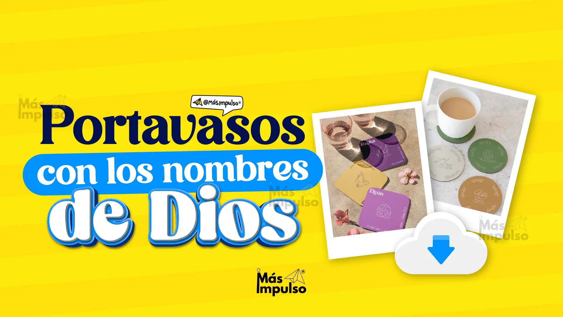 portavasos cristianos con los nombres de Dios